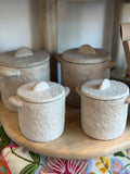 Aardewerk pot beige L