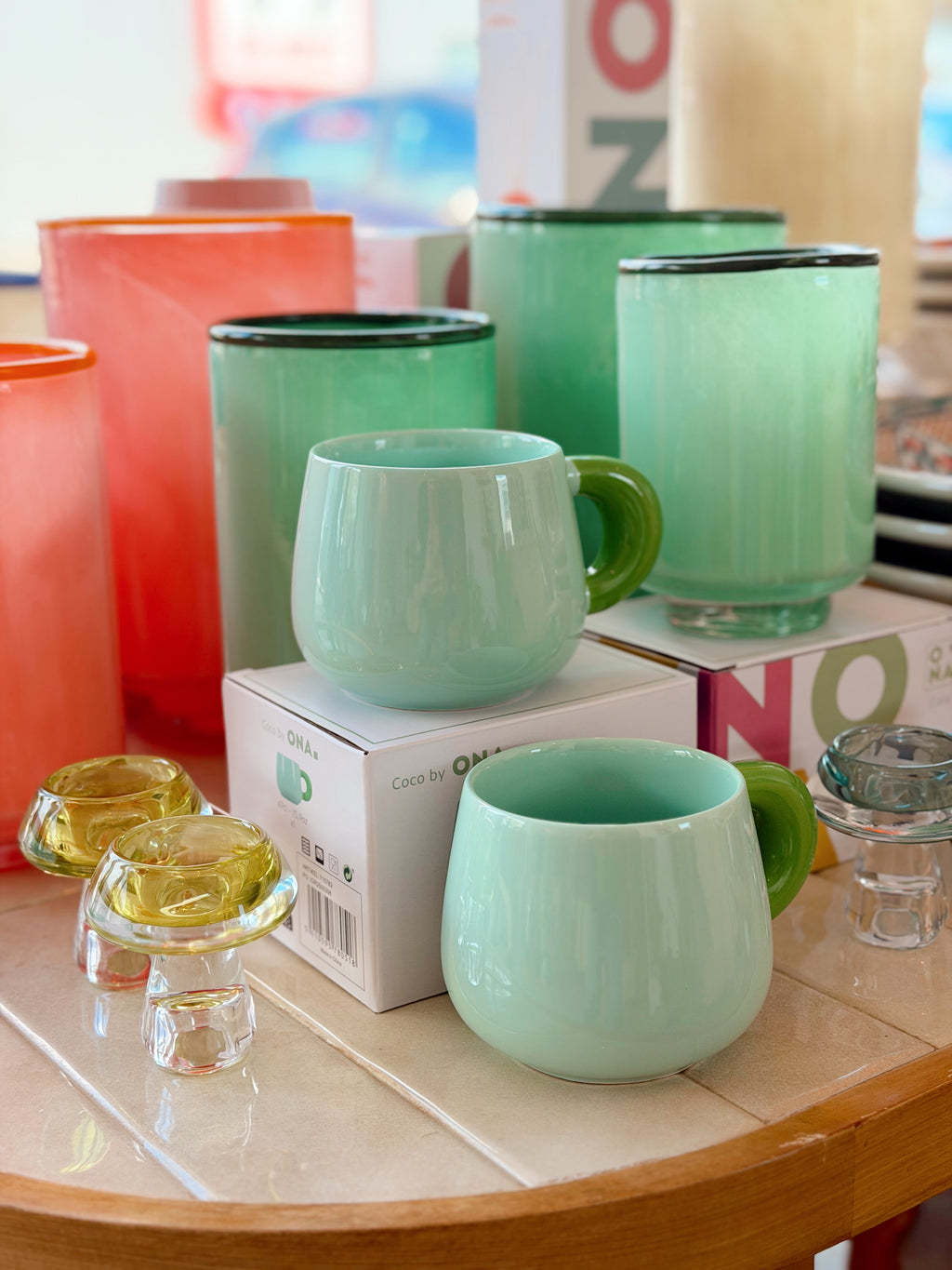 Koffietas 47cl turquoise Coco