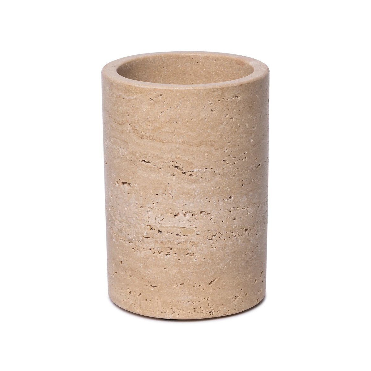Wijnkoeler/vaas travertine 18x12cm
