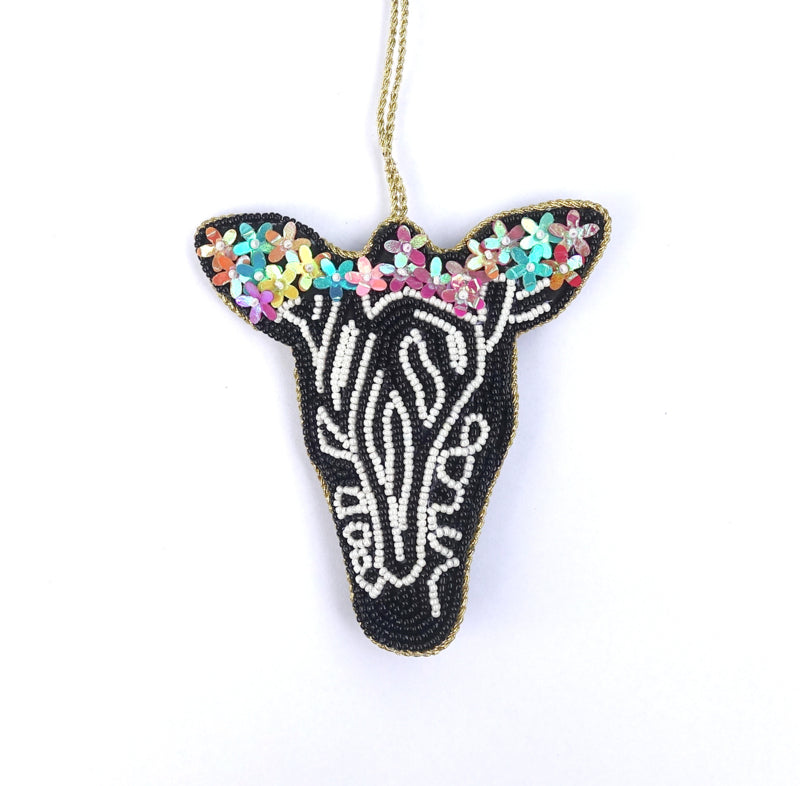 Funky kerstornament met parels