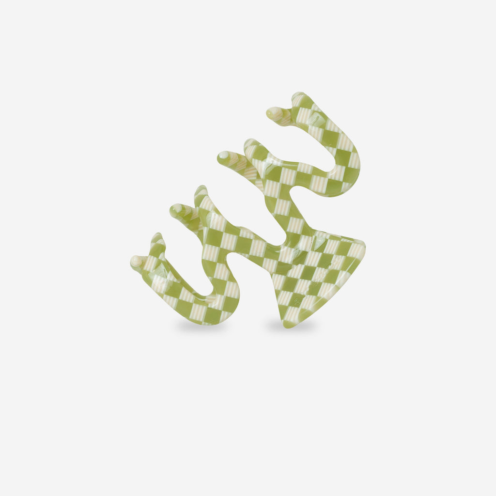 Sasstie haarclip - Small Wave Basil