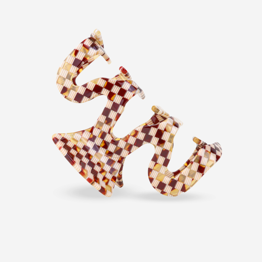 Sasstie Haarclip - Grand Wave moka