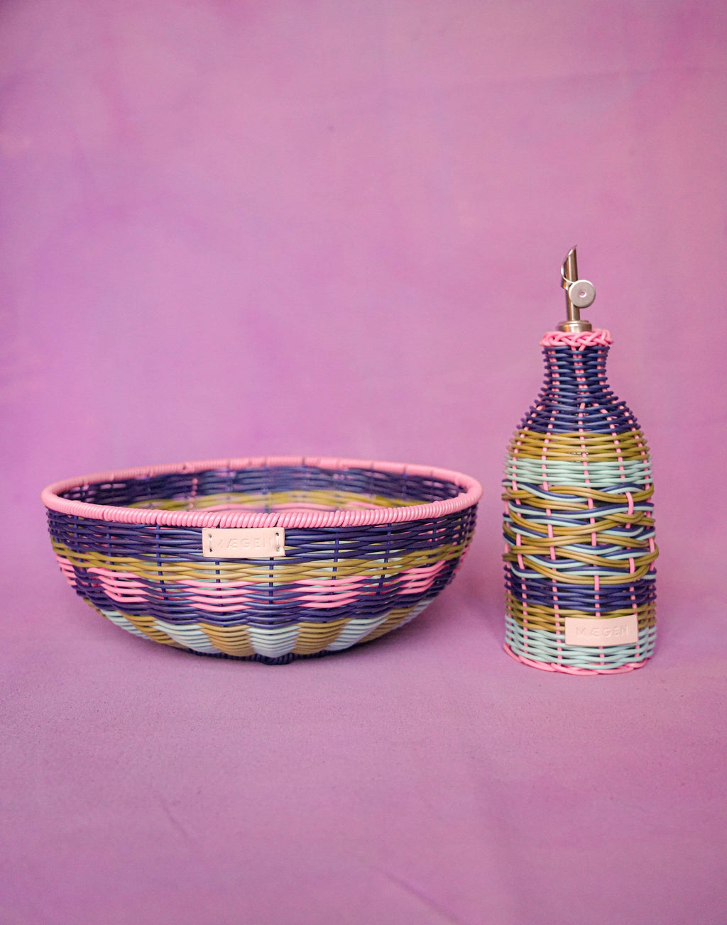 Maegen Olie Gieter - Roze/Donkerblauw