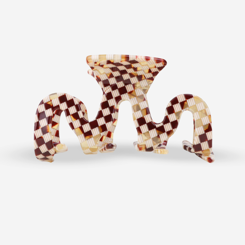 Sasstie Haarclip - Grand Wave moka