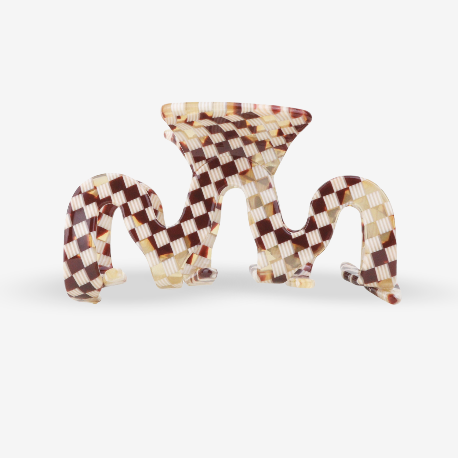 Sasstie Haarclip - Grand Wave moka