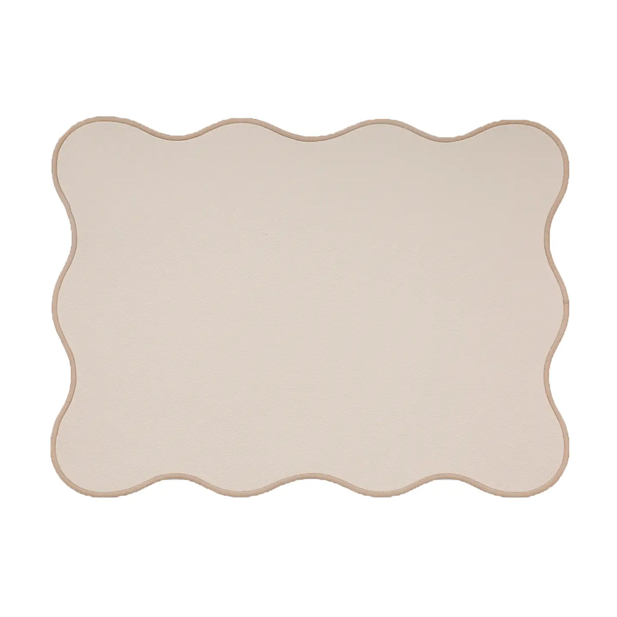 placemat lederlook beige rechthoek
