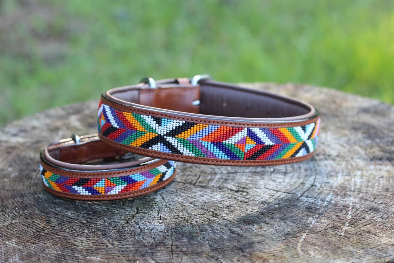 Handgemaakte Leren Halsband IHLATHI - Kay Line