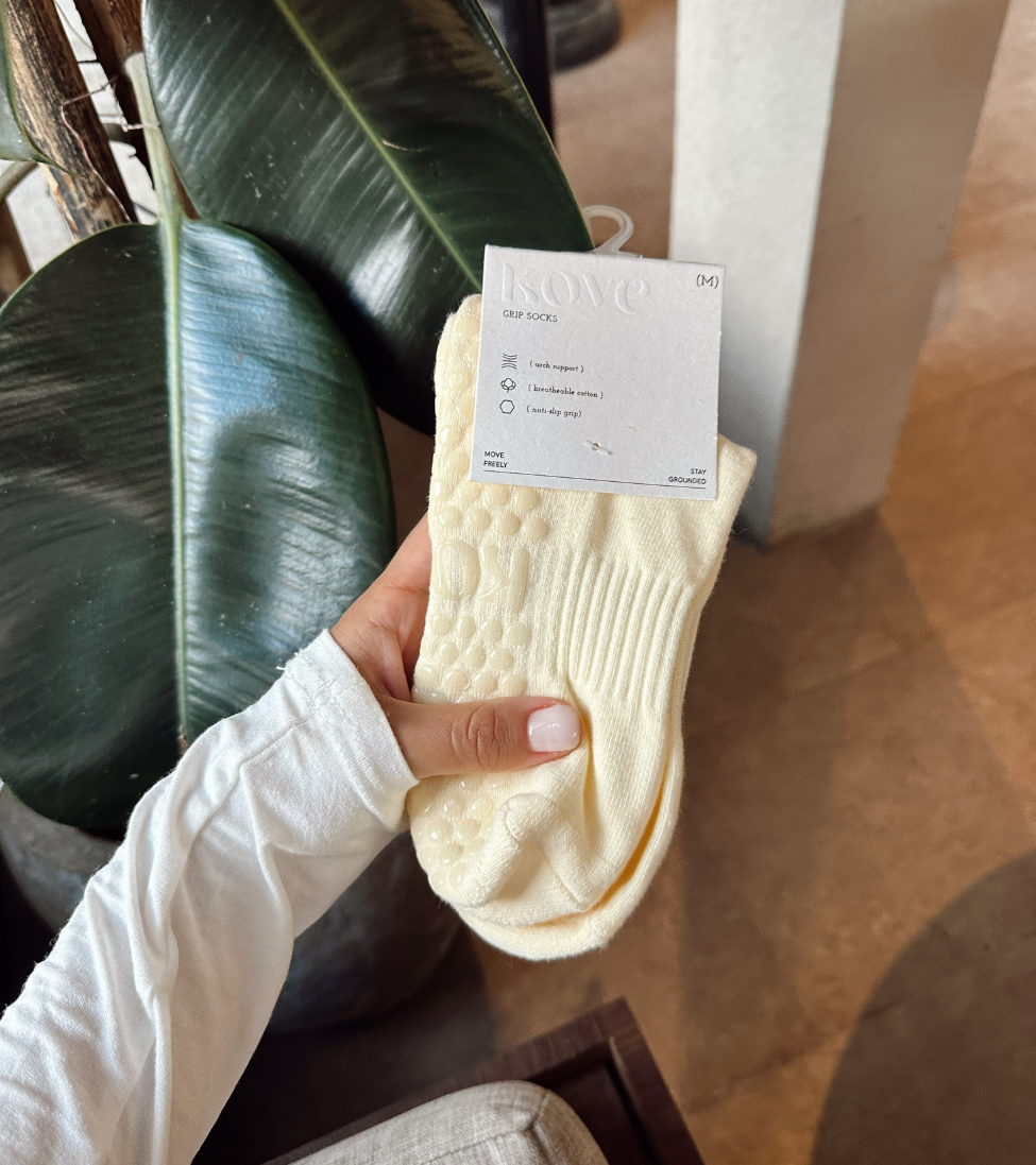 Pilates sokken Butter yellow - Kove