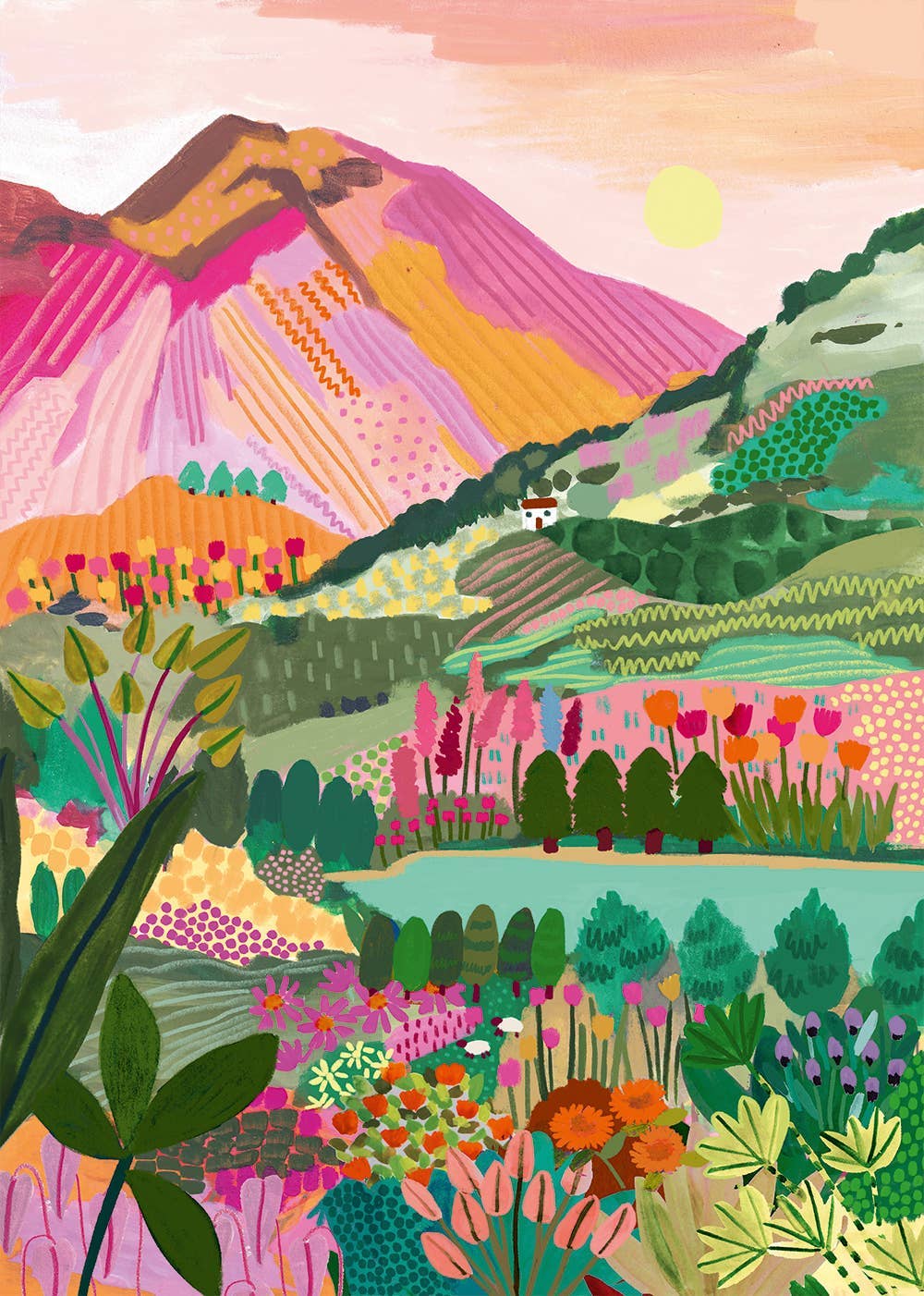 Pieces & Peace - Puzzel van 1000 stukjes - Rainbow Mountain