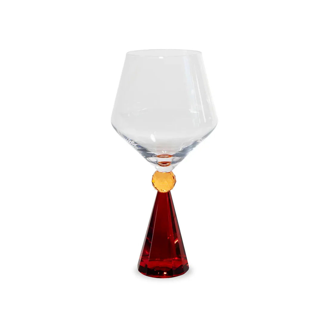 Cocktail glas diamant effect 540 Ml bordeaux/oranje