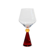 Cocktail glas diamant effect 540 Ml bordeaux/oranje