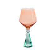 Cocktail glas diamant effect 540 Ml roos/grijs/turquoise