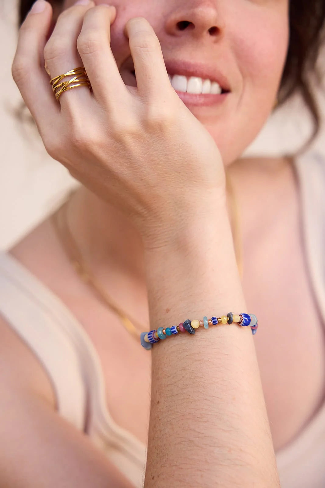 Armband What Did I Do Last Night blauw - ROOI