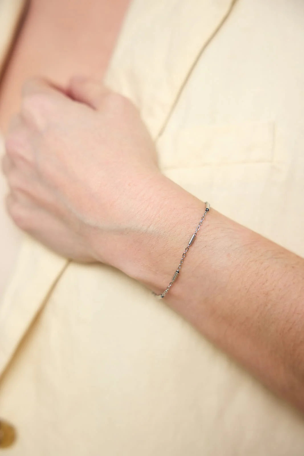 Armband 90% Of Me Is You zilver - ROOI