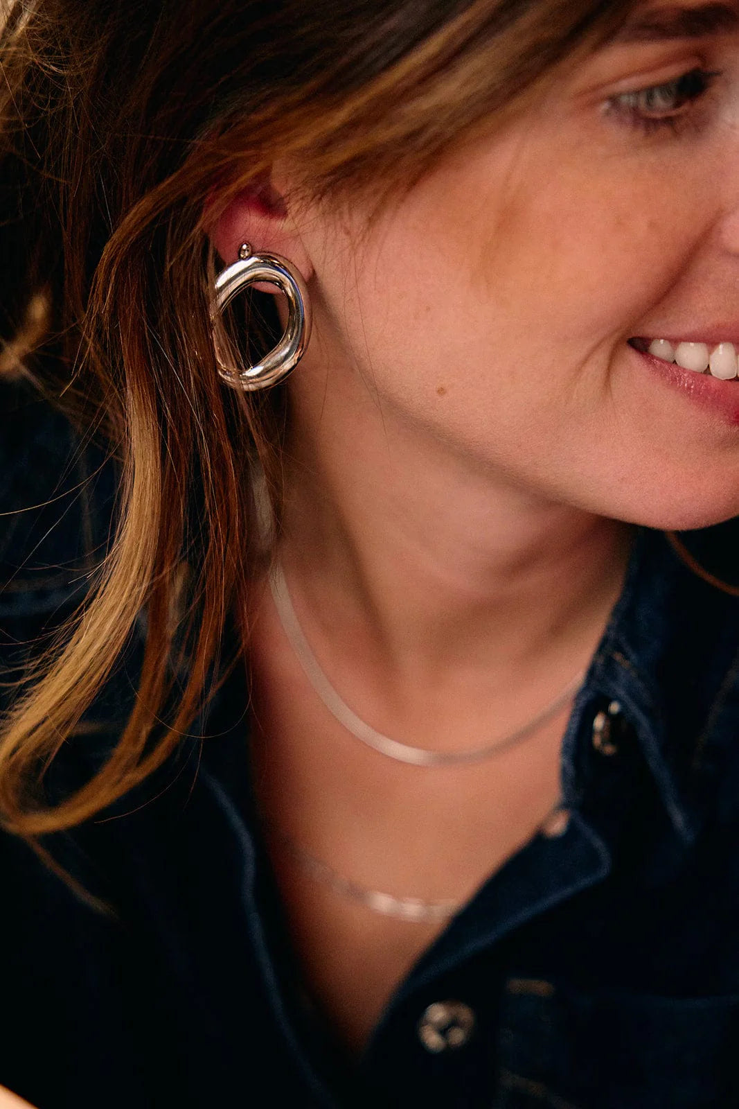 Oorbellen Starlight zilver - ROOI