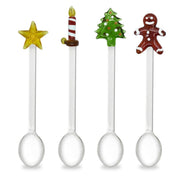 kerstlepeltjes ster/kaars/boom/koekenman 4st