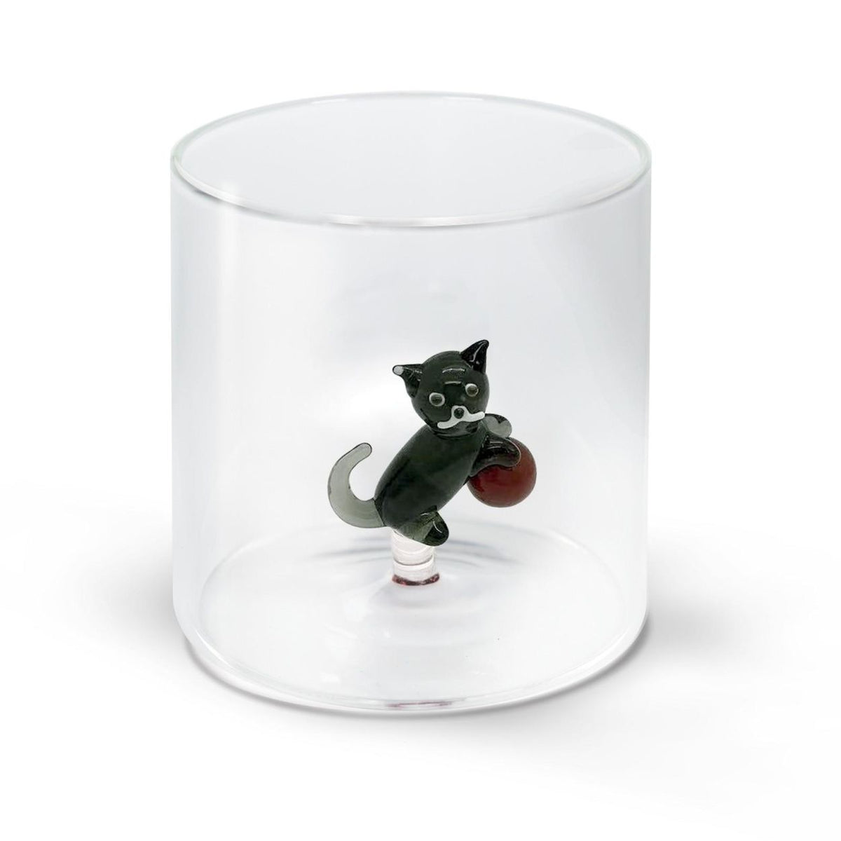 Glas zwarte kat