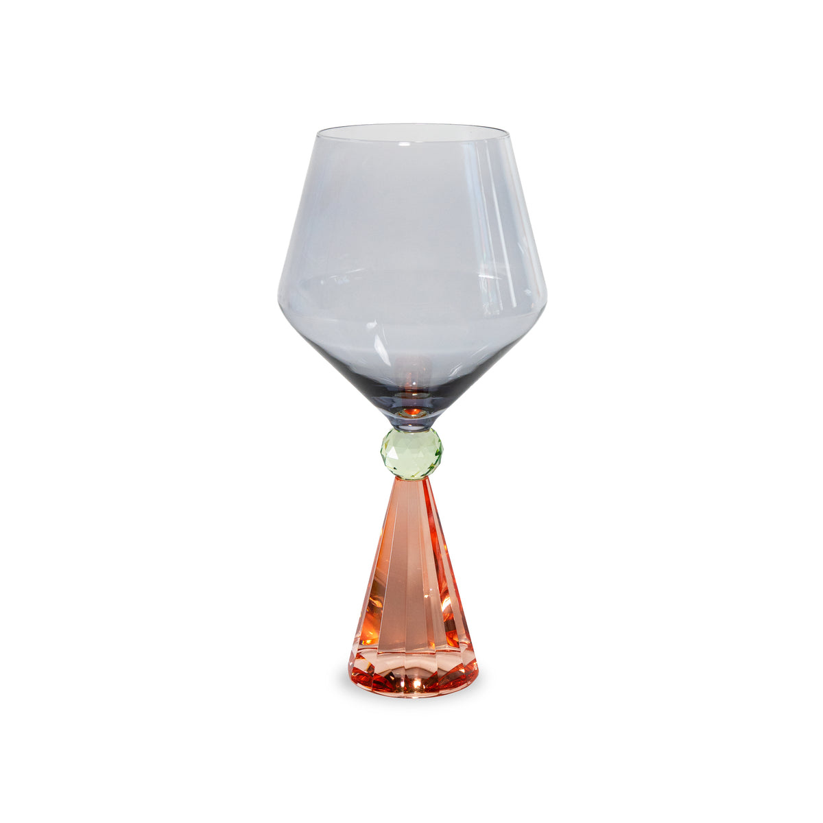 Cocktail glas diamant effect 540 Ml grijs/groen/roos