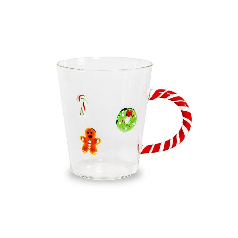 kerstmok peperkoekenmannetje rood/wit